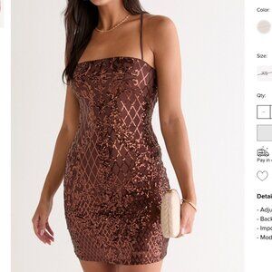 Strappy Sequin Mini Dress